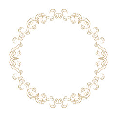 An Elegant vintage style floral wreath, perfect for a variety of invitations, cards, or decorative purposes