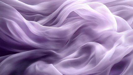 Obraz premium Elegant Soft Purple Fabric Drapery Flowing in Gentle Motion