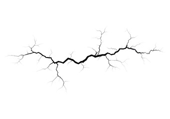 Intricate black lightning bolt pattern on transparent background, PNG