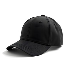 black baseball cap isolated on white background