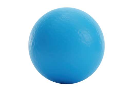 Isolated Smooth and Shiny Blue Sphere Object