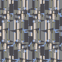 Geometric 3d shapes seamless pattern. Modern geometric texture design. Vector illustration. 