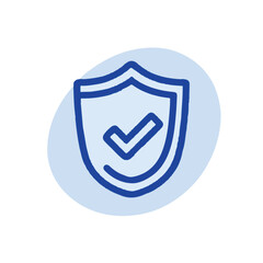 Secure Shield Check Mark Vector EPS Illustration Approved Protection Icon