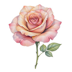 Captivating rose bloom garden floral illustration serene background close-up view beauty in nature