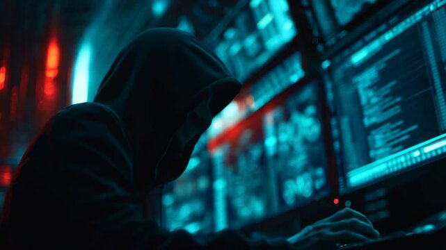 Hacker in Hoodie Planning Data Breach - Powered by Adobe