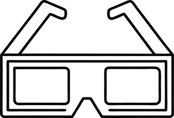 3d glasses vector icon illustration for cinema movies and entertainment design use