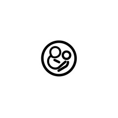 Fototapeta premium Vector illustration of mother and infant health care icon