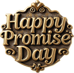 Promise day vector art. Romantic typography.
