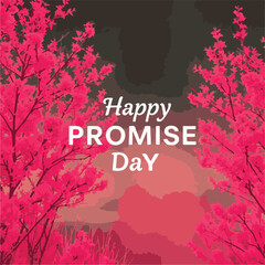 Promise day vector art. Romantic typography.
