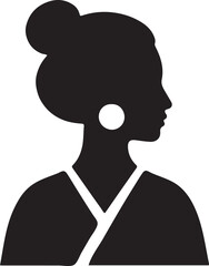  African Woman in Silhouette Profile