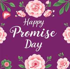 Promise day vector art. Romantic typography.
