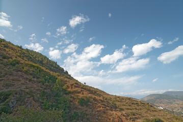 mountain landscape with blue sky