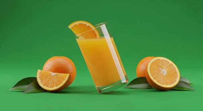 Orange juice studio shot