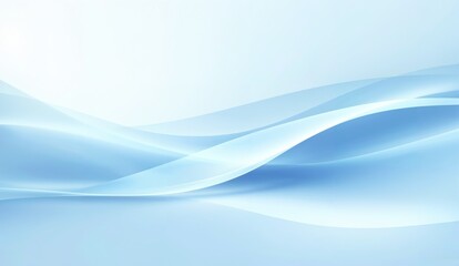 Obraz premium Abstract Flowing Waves in Soft Blue Tones