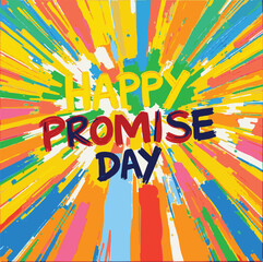 Promise day vector art. Romantic typography.
