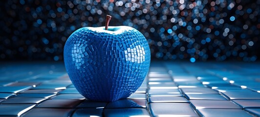 apple in Delfts Blauw, ai generative