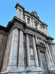 Obraz premium Rome church. Beautiful Italian historical architecture.