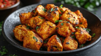Close up of cooked food served on a plate