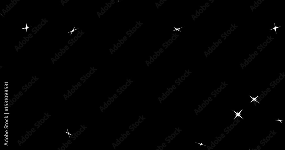 Wall mural fireworks explosion. particles flying from one point in the form of a four-pointed star. abstract an