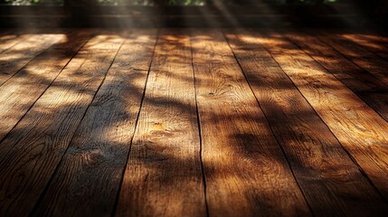 High resolution wood texture background showing the fine wood grain details of natural oak planks, warm sunlight casting soft shadows, and neutral tones blending perfectly with minimalist style.
