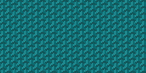 Teal 3D Geometric Pattern Seamless Background