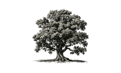 Fototapeta premium Vector illustration, Pollard Tree Illustrations, seasonal foliage, natural environment, rustic trees, plant anatomy, garden artwork, rural landscape, wilderness sketch.
