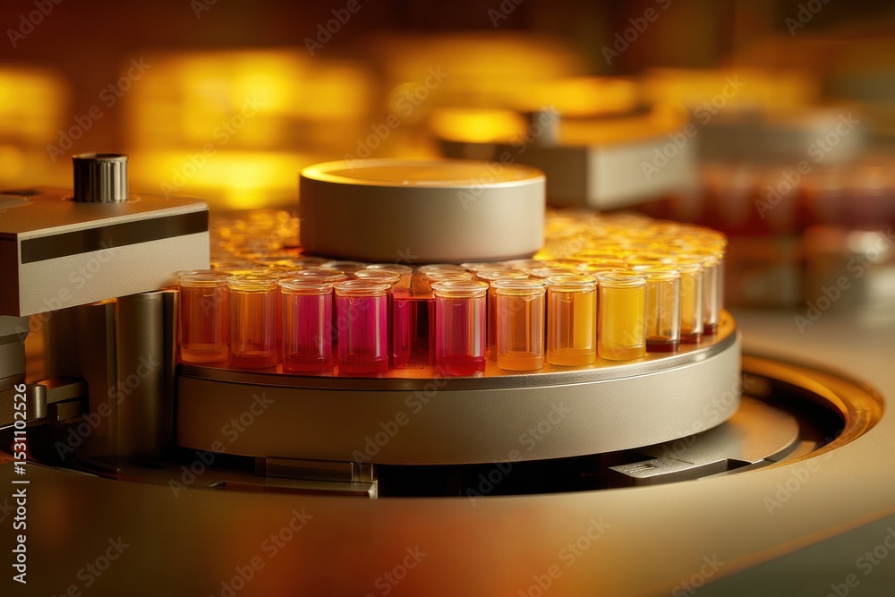 Poster Automated Tumor Marker Immunohistochemistry Machine in Modern Pathology Lab Showcasing Advanced Diagnostic Robotics for Precise Cancer Testing