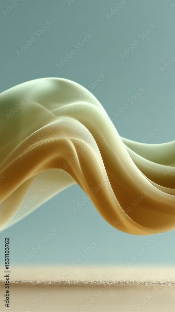 Poster abstract smooth flowing fabric texture in soft pastel tones with modern minimalist aesthetic for sty