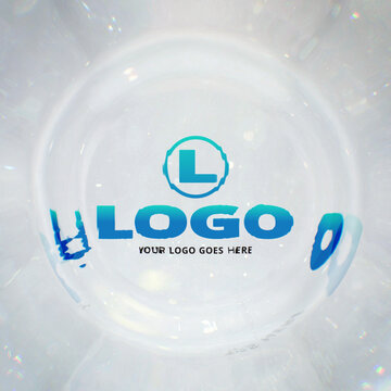 Water Ripple Splash Logo. Square Stories Opener for Social Media.