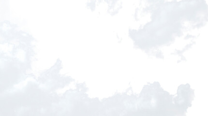 white clouds isolated on white