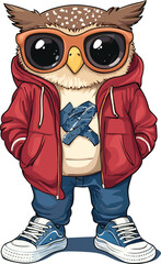 Naklejka premium Owl cartoon