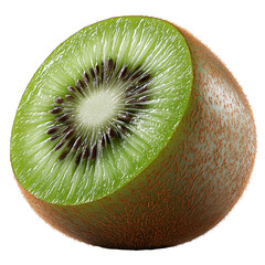 Fresh kiwi fruit slice close up healthy eating vitamins antioxidants diet on transparent background