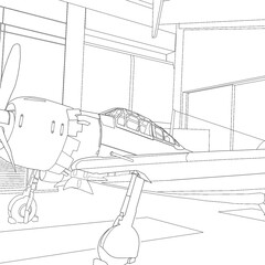 sketch of a plane