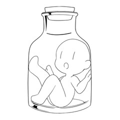 baby bottle and glass