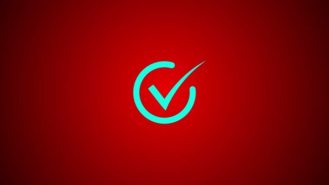 Tick mark or confirm icon animation. approved, select tick, success , yes icon signs animation.