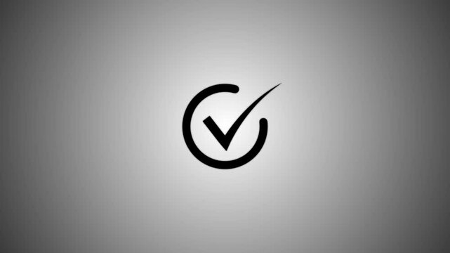 Tick mark or confirm icon animation. approved, select tick, success , yes icon signs animation.