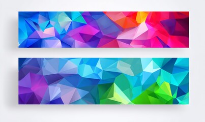 Fototapeta premium Abstract colorful polygon banner background vector design template for web and print design use