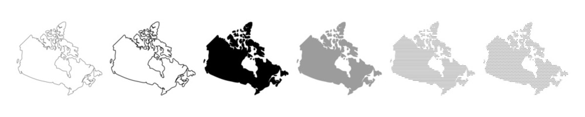 Vector illustration of Canada Map set on transparent background