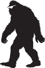 Fototapeta premium Bigfoot Cool Logo with Sunglasses Vector on White Background
