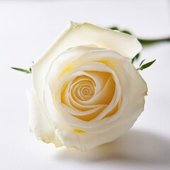 white rose isolated on white