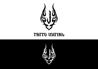 Tattoo Designs for Clothing Brands or Merchandise with Letter J