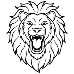 Roaring Lion Head icon vector