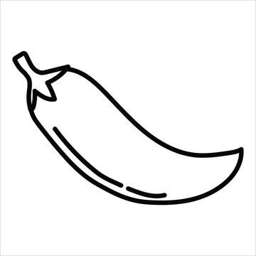 chili black and white icon vector illustration