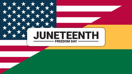 A flag with the word freedom on it. The flag is green, yellow, and red