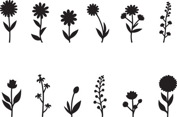 Naklejka premium Minimalist Tree IllustrationBlack Silhouette Nature ArtTree of Life Vector