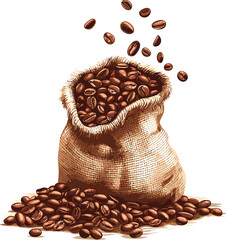 coffee beans in a bag