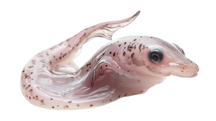 Hagfish releasing slime, Transparent background, PNG file