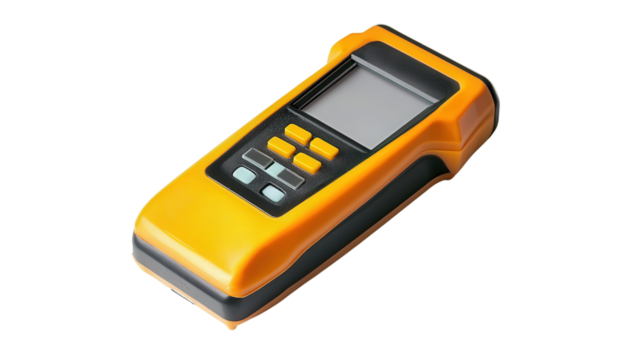 Handheld electromagnetic radiation detector, Transparent background, PNG file