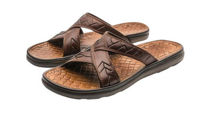 Flip-flop sandals with arch support, Transparent background, PNG file