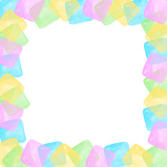 Colorful Rainbow Square Frame Border